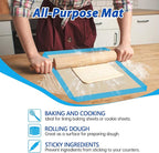 UBeesize 3 Pack Silicone Baking Mats, Non-Stick Oven Liners, Reusable Food Safe Cookie Sheets For Baking, Warp Resistant & Heavy Duty Bakeware Mat For Making Macaroon, Pizza, Cookie, Pastry, Bread