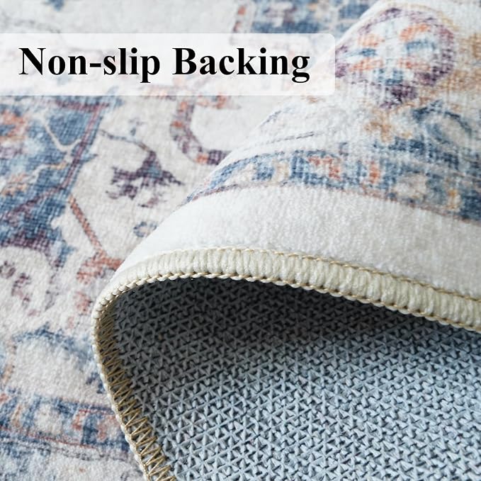10x14 Washable Vintage Area Rug: Indoor Extra Large Rugs - Image 5
