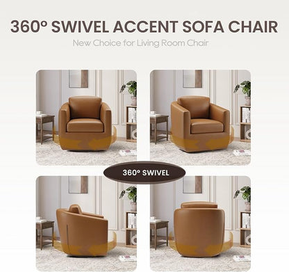 COLAMY 360° Swivel Accent Chair Set of 2 - Image 7
