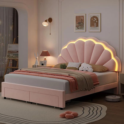 HIFIT Queen Upholstered Smart LED Bed Frame by HIFIT