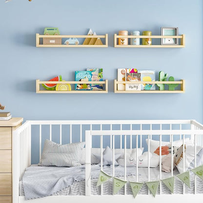 Fixwal Nursery Book Shelves, 23.6 Inch Floating Bookshelves - Image 4