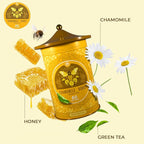 Life Plus Style Gourmet Pagoda Garden Chamomile Honey Green Tea Organic Herbal Green Caffeinated Hot or Iced Natural Sweet Honey Sleep Relax Antioxidants Wellness Support 60 Tea Bags
