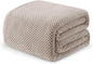 Exclusivo Mezcla Soft Waffle Fleece Bed Blanket Twin XL Size, Tan | Lightweight by ExclusivoMezcla