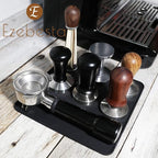 Coffee Tamper Mat for Portafilter - Silicone Tamping Pad -Espresso Machine Accessories (Black)