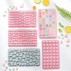 Animals & Flowers Silicone Candy molds, Non-Stick Gummy Bear Chocolate Gelatin Tray with 2 Droppers Creates 260 Alpaca, Clover, Animals, Rainbow & Cloud, Pack of 4
