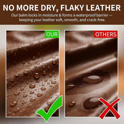 Leather Recoloring Balm and Scratch Repair Kit, Medium Brown Leather Restorer - Image 4