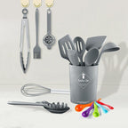 18 Pcs Cooking Utensils Set, Kitchen Utensils Set with Utensil Holder, 446°F Heat Resistant Silicone Spatula Set, Kitchen Gadgets Tools Set for Nonstick Cookware BPA FREE
