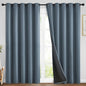 Yakamok Stone Blue 100% Blackout Curtains 84 Inches Long 70" Wide 2 Panel | by Yakamok