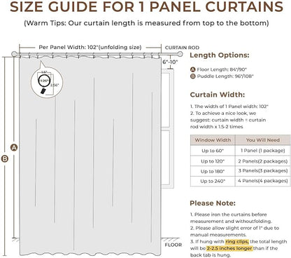 INOVADAY Linen Textured 100% Blackout Sliding Door Curtains 102x84 | Midnight - Image 7