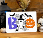 Halloween Stencils for Door Mats Skeleton Boo Stencil Reusable Halloween Stencils for Painting on Wood Sign Door Mats Fabrics DIY Crafts Decor