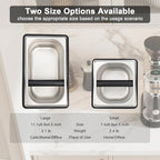 Espresso Knock Box, Coffee Knock Box for Espresso Grounds Disposal, Large Capacity, Equipped with Noise, Reduction Rubber Ring & Steel Holder, Ideal Tool for Espresso Machines, Black (Large)