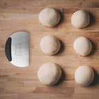 Professional Stainless Steel Dough Cutter and Scraper Combo - 2-in-1 Baking Tool for Bread, Pizza & Pastry | Multi-Use Bench Scraper with Kitchen Utensils Grip (Heavy Duty Dough Tool)