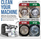 Coffee Machine Cleaner Powder 900G / 31 oz. Essential part of your Barista Accessories. Espresso Machine Cleaner. Coffee Cleaning Powder For Group Head. Use on your Commercial Machine. For Barista Kit