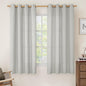 63 Inch Light Grey Semi Sheer Linen Curtains by LAMIT