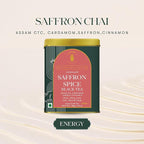Luxmi Estates Saffron Chai | 100 gm | Signature India collection | Assam CTC Tea | Black tea collection | Saffron chai Organic Strong tea | Antioxidants | Assam Valley tea | Kashmiri Saffron, Cinnamon, Natural Cardamom Extract