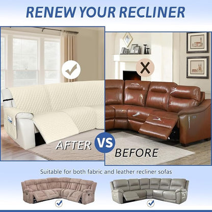 Arfntevss Recliner Sectional Couch Covers Waterproof L Shape Sofa Cover - Image 6