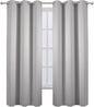 Light Grey Blackout Curtains 34 x 84 Inch Length/Set of 2 Curtain by Lemomo
