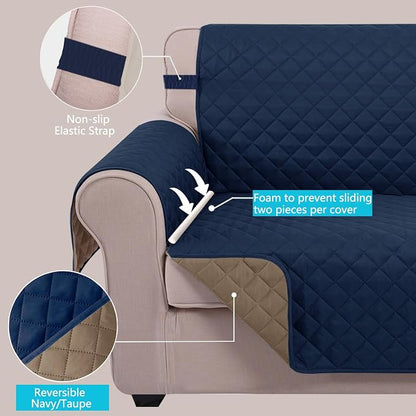 U-NICE HOME Large Sofa Cover Reversible Couch Cover - Image 3