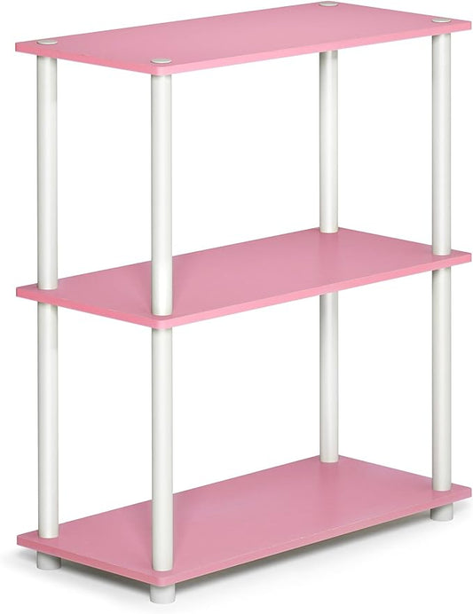 Furinno TURN-N-TUBE Storage Shelves, 3-Tier Book Shelf, Corner Shelf, Toolless by Furinno-FitsYourSpaceFitsYourBudget