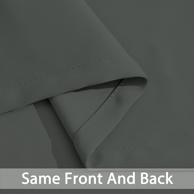 Yakamok Room Darkening Curtains 62x84 inch Length Dark Grey-Living Room | 2 - Image 5