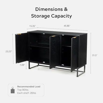 EYYTHUNG Fluted Storage Cabinet - Image 2