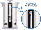 SYBO SR-CP-100B Commercial Grade Stainless Steel Percolate Coffee Maker Hot Water Urn for Catering, 100-Cup 16 L, Grey