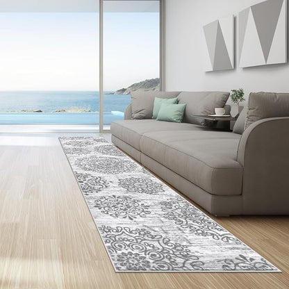 HEBE Hallway Runner Rug 2'8''x12', Washable Non Slip Kitchen Rug Runner | Soft - Image 7