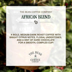 The Bean Organic Coffee Company African Blend, Medium Roast, Ground Coffee, 16-Ounce Bag, Café molido tostado orgánico