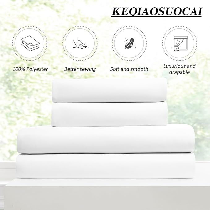 White Linen Pinch Pleat Curtains 92 Inches Long 2 Panels - Image 5