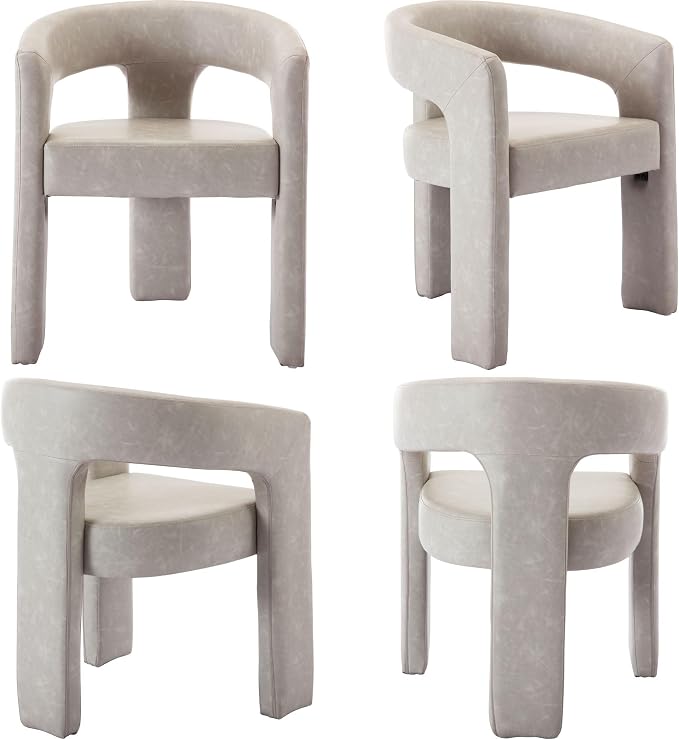 BESTANO Modern PU Leather Upholstered Dining Chairs - Image 7