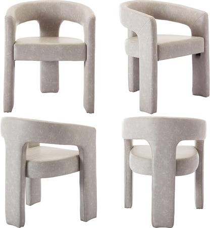 BESTANO Modern PU Leather Upholstered Dining Chairs - Image 7