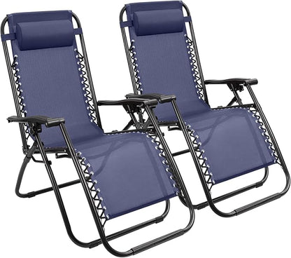 Devoko Patio Zero Gravity Chair Outdoor Folding Adjustable Reclining Chairs by DEVOKO