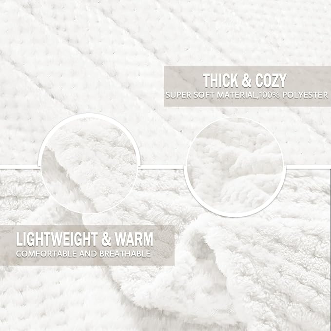 Exclusivo Mezcla Large Waffle Fleece Throw Blanket - Image 4