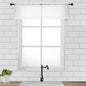 Ivory Window Valances Sheer Curtains, Modern Top Dual Rod Pocket Light by OVZME