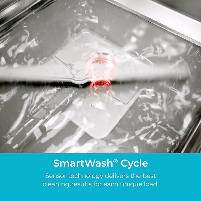 Kenmore 24" Built-in Stainless Steel Tub Dishwasher EasyFlex 3rd, SmartWash, UltraWash Plus, TurboDry, and Adjustable Rack, Energy Star Certified, Fingerprint Resistant