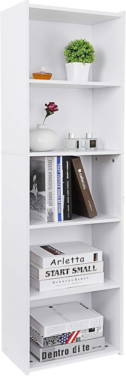 5 Tier Open Bookshelf, 52 Inch Bookcase Storage Rack - Image 8