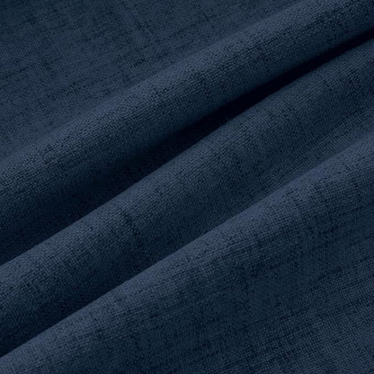MIULEE 100% Blackout Linen Curtains 42 x 90 Inch Midnight Blue 2 Panels | - Image 9