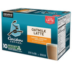 Caribou Coffee Caramel Comfort Oatmilk Latte, One Step Latte Single Serve Keurig K-Cup Pods, 60 Count (6 Packs of 10)