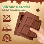 Dubai Chocolate Mold 2 Pack,0.79 Inch Deep Large and Thick Silicone Chocolate Bar Molds and scraper for Stuffed Bar,Big Chocolate Candy Bar Mold for Filling Knafeh Pistachio Kit