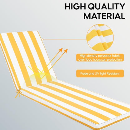 Only choice Chaise Lounge Cushions Outdoor, Fade & Water Resistant Patio Lounge - Image 5