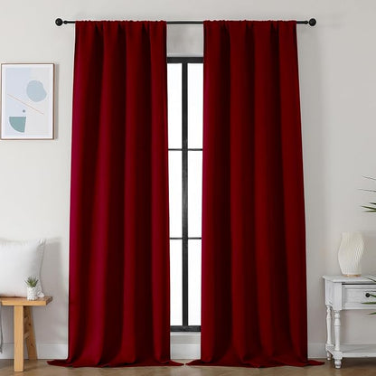 Simplebrand Ava Red Blackout Curtains by Simplebrand