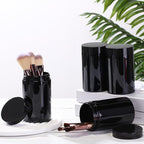Patelai 4 Pieces Round Wide-mouth Leak Proof Plastic Container Jars with Lids for Travel Storage Makeup Beauty Products Face Creams Oils Salves Ointments DIY Making(12 Ounce,Pure Black)
