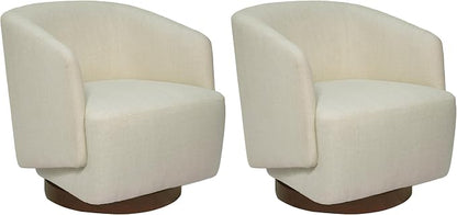 MINCETA Accent Chair, Modern 360 Swivel Barrel Chairs by MINCETA