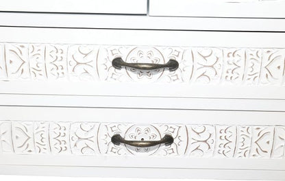 LKTART 48" Tall Vintage Sideboards Carved Wood Buffet Cabinet, Farmhouse Pantry - Image 9