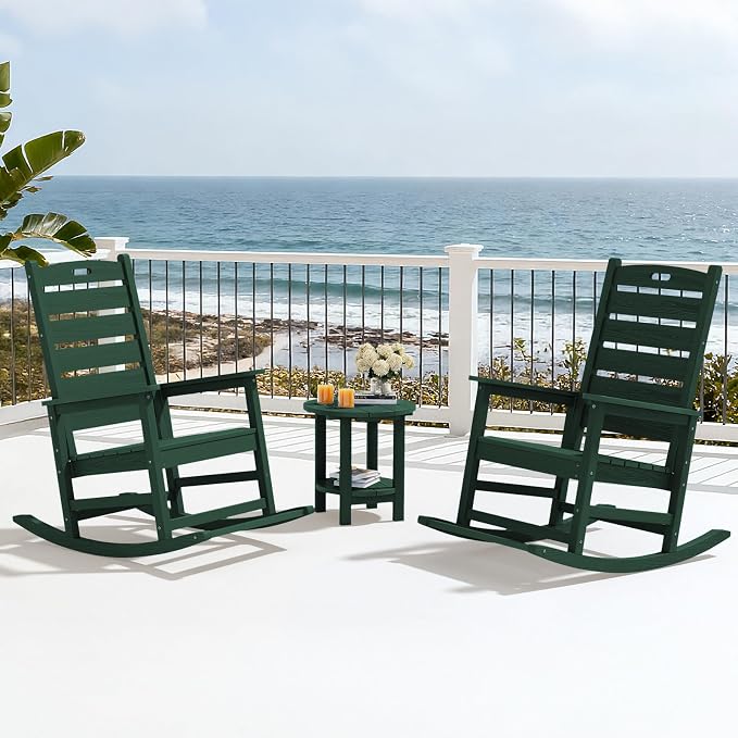 SERWALL Outdoor Rocking Chair, Oversized Rocking Chair - Image 10