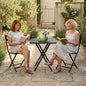 GarveeLife 3 Piece Outdoor Bistro Set, All Metal Patio Table and Chairs Set by GarveeLife
