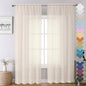 Chyhomenyc Cream Sheer Curtains 84 Inches Long 2 Panels | Light Filtering by Chyhomenyc