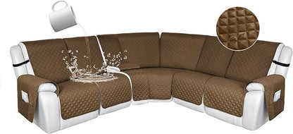 HDCAXKJ 100% Waterproof Reclining Sectional Couch Covers L Shape Recliner Sofa by HDCAXKJ