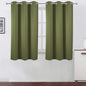 Oilve Green Blackout Curtains 38 x 54 Inch Length/Set of 2 Curtain by Lemomo