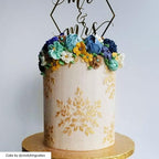 Cake Decorating Stencil for Tall Buttercream Cake, Royal Icing, Ganache, Paint, Airbrush (Poise)